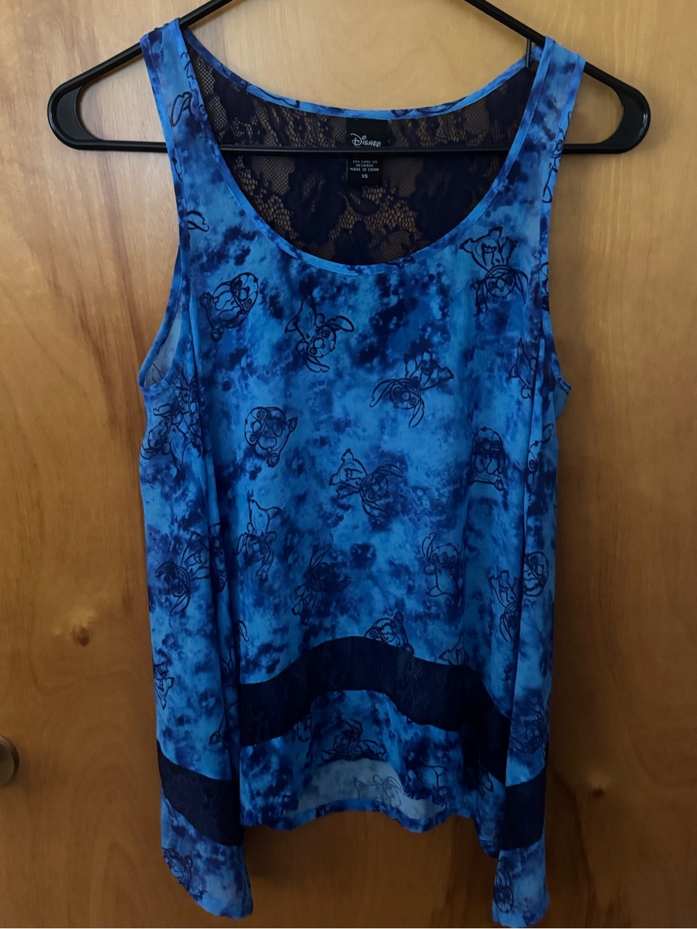 Disney Lilo and Stitch Lace-Back Floral Tank Top